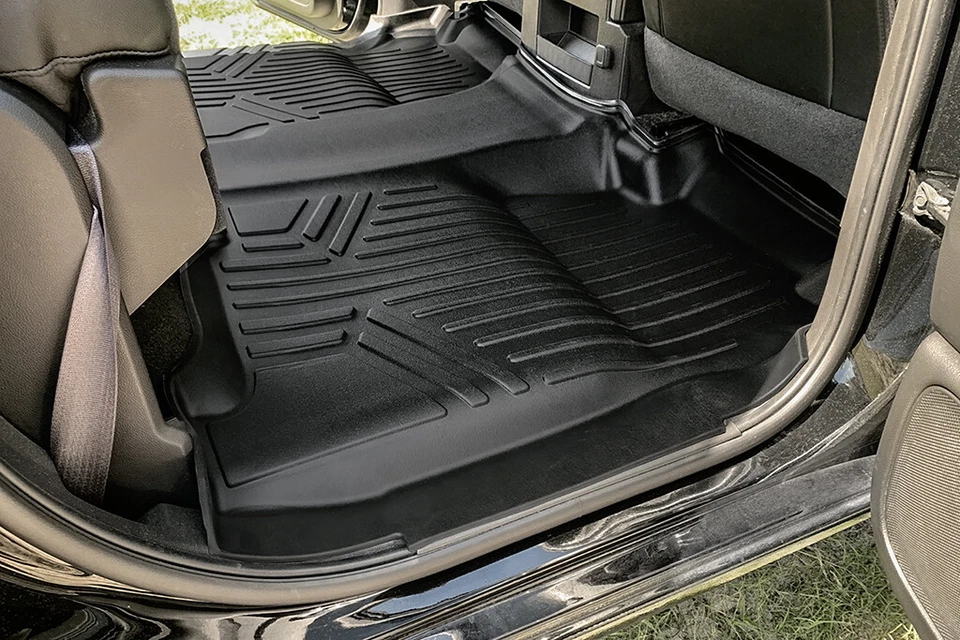 SMARTLINER Custom Fit Floor Mats Truck Bed Liner TPE 2014-2018 Silverado Sierra Foto 4 de 4