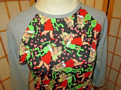Lularoe Kermit the Frog Miss Piggy Randy NWT XS hearts valentines Muppets youth