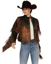 Scully Women's Fringe Studded Leather Jacket - L1144-211