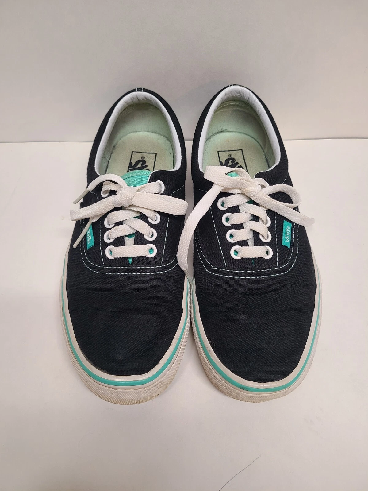 Vans Teal And Black Originale Stampa Cialda Uomo Taglia 7 5 Donna Taglia 9