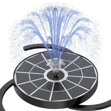 3.7W Solar  Fountain 6.3" Solar Glass Panel with Integrated Bracket & Storage