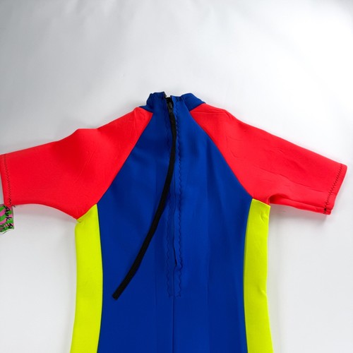 Vintage Shark Skins USA Wetsuit Surfing Tampa Florida Blue Yellow XL Kids NWT - Picture 4 of 11
