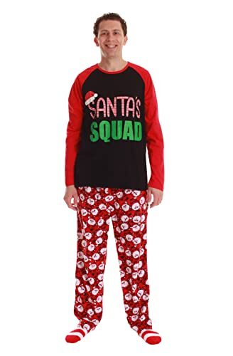 Matching Christmas Pajamas for Family or Couples – 3X-Large Men Santa Squad - Picture 4 of 7