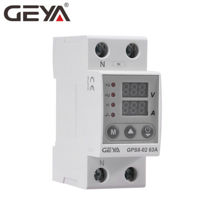 GEYA Over Current Protector Over&Under voltage Protective Device 40A 63A 220V