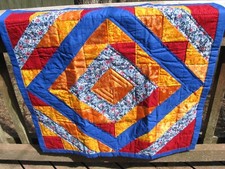 Handmade Patchwork Quilt, Table Topper/Runner, Wall, Decor, 33" Square