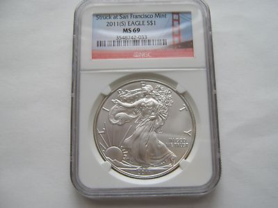 2011 W EAGLE 銀貨 MS 69 NGC認証 2011 (S) , Eagle , MS 69 , NGC , Struck at San Francisco | eBay