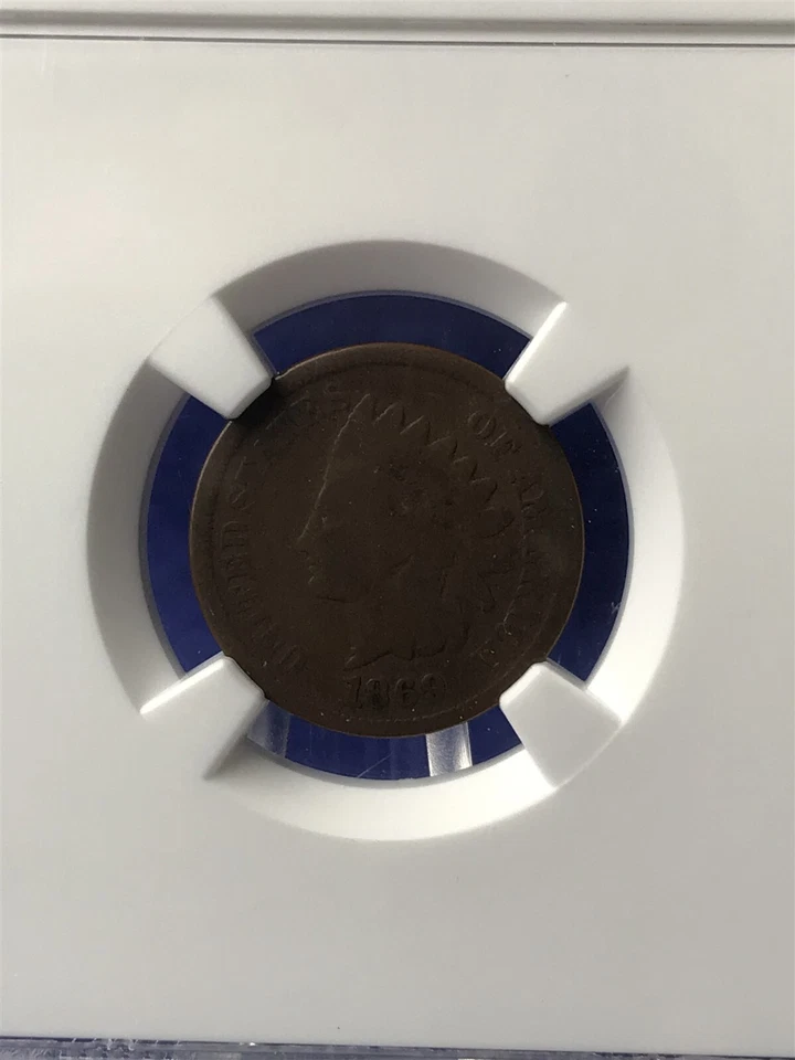 1869 INDIAN HEAD CENT 1c PENNY "TOUGHER DATE SEMI-KEY" *NGC G04 GOOD* - Image 3 of 4