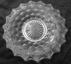 Vintage Federal Glass Petal Clear Salad Plates - Star Flower Starburst