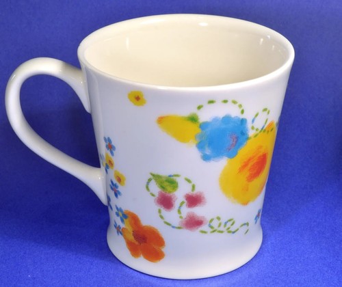 2006 Starbucks Floral 13oz. Coffee Mug Cup Vivid Colorful Flowers Against White - Bild 3 von 6