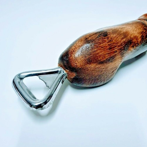 WOODEN BOTTLE OPENER Penis Shape Phallic Wood Carved Collectible Gift - Picture 12 of 12