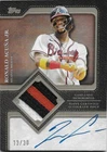 Ronald Acuna Jr. 2025 Topps Flagship Autograph Patch Card #13/30 Uniform Number