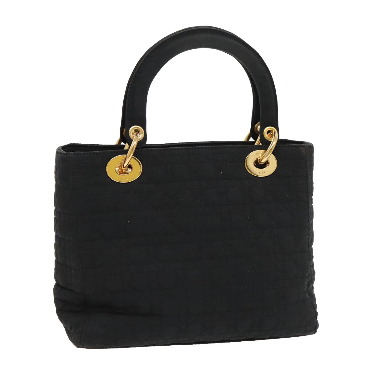 Sac à main Christian Dior Canage nylon noir or authentique 15712