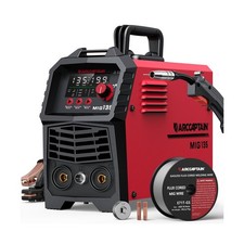 ARCCAPTAIN 135A MIG Welder Large LED Display 110V Welder Flux Core MIG, Lif...