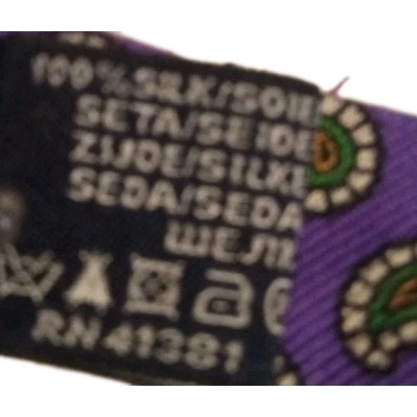 Pajarita Ralph Lauren Made In Italy 100 % seda púrpura cachemira  Foto 4 de 4