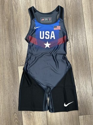 Nike USA Weightlifting Wrestling Singlet National Team Gym Stars - Women Large