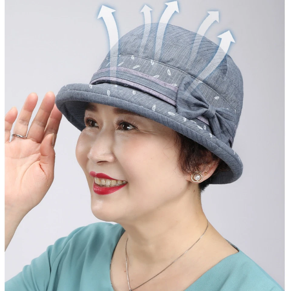 Sombreros para mujer florales de ala ancha para sol sombrero de iglesia Derby sombrero para el sol con moño Foto 3 de 4