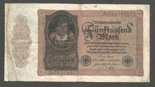 Germany 5000 Mark 19.11.1922; VG+; P-78; BNB-B231a; Large size note