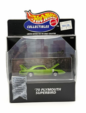 Hot Wheels Collectibles 1970 Plymouth Superbird 164 Diecast Green W Case Hot Wheels Collectibles 1970 Plymouth Superbird 164 Diecast Green W Case