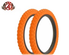 2 (TWO) ALTA PERFORMANCE BICYCLE WIRE BEAD 16 x 2.125 ORANGE COMP III BMX TREAD.