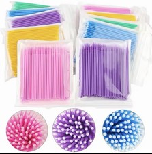 Multipurpose Micro Brush Cosmetic Lip Eyelash Cotton Swabs Applicator 100Pcs 2A