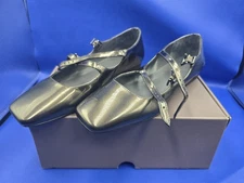 Franco Sarto Tesoro Mary Jane Flat Gray SY US Size Women 8.5M Preowned