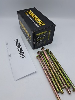 Thunderbolt 50 x M8 x 150 mm Sechskantkopf Ankerschraube für Mauerwerk Beton Ziegel