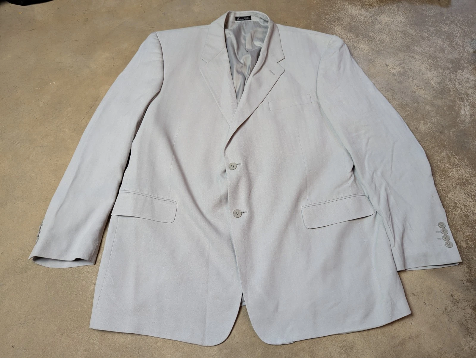 Calvin America Island Silk Blazer Sport Coat Herringbone 48