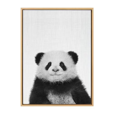 Sylvie ''Panda'' by Tai Prints Framed Canvas Wall Art