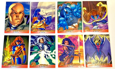 1995 Fleer Ultra Marvel X-Men Set of 6 - Wolverine, Beast, Gambit, Storm, Prof X