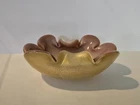 Vintage Murano Art Glass Bowl – Pink & Gold Aventurine