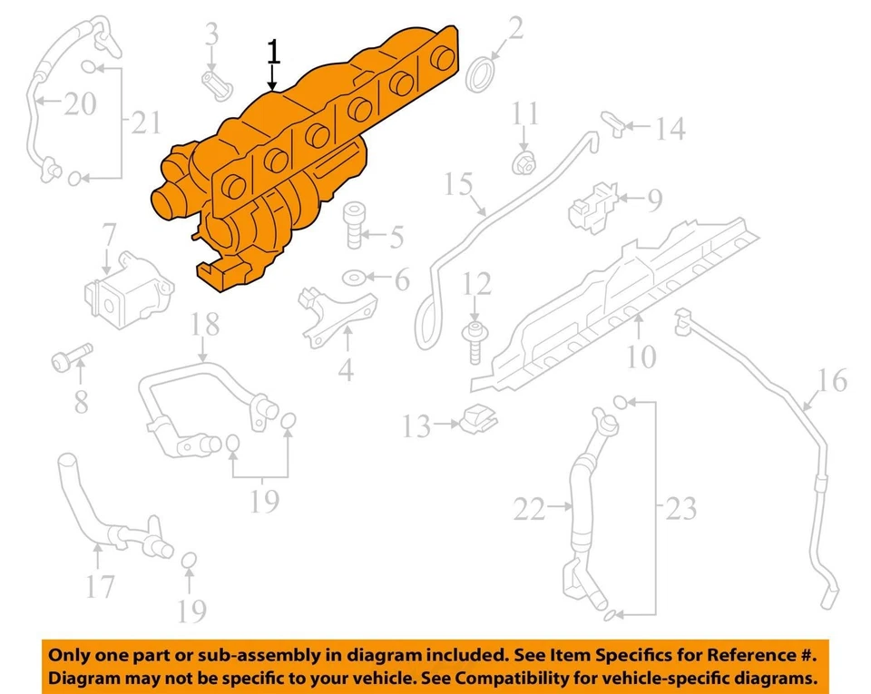 Conjunto de turbocompresor BMW X3 2011-2017 62 k millas OEM Foto 4 de 4