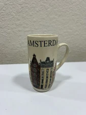 Vtg Amsterdam Mug Cup All Dutch  1990s Row Houses by T&S Holland