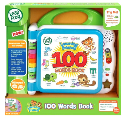 Leapfrog Learning Friends 100 Words Bilingual Book Toddlers Kids Leap Frog NEW