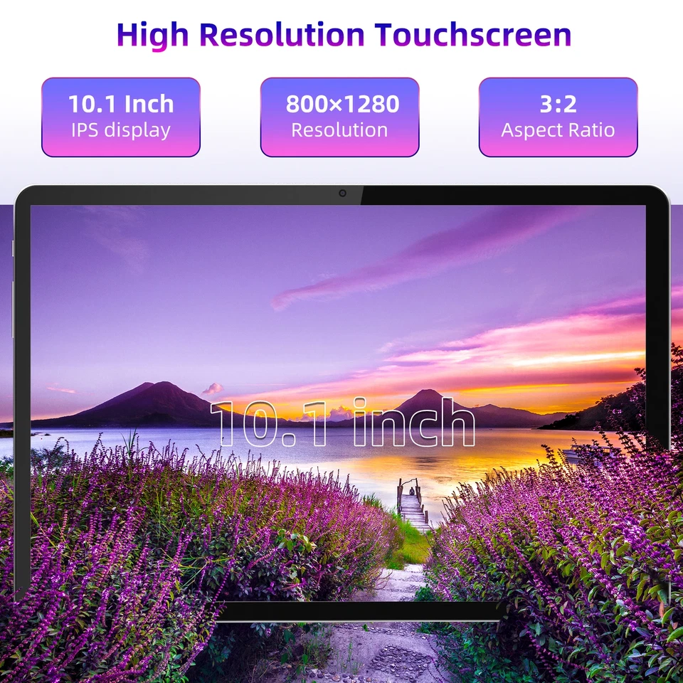 10 Zoll WIFI Tablet Android 12 LCD 64GB Tablet Pad 1.6GHz Quad-Core Dual Kamera - Bild 3 von 4