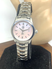Tag Heuer Women's Watch WJF1312 Link Swiss Quartz Pink Mother of Pearl Dial 27mm