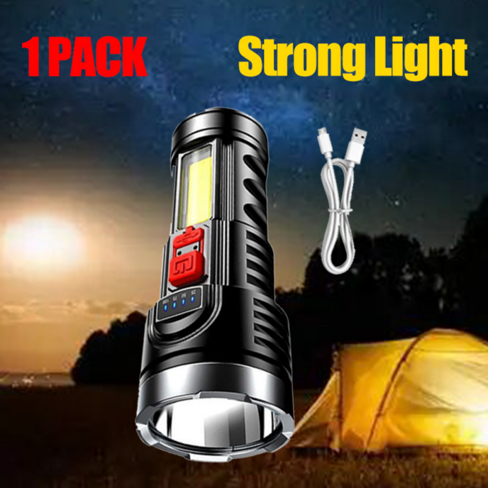 Super Bright 5500000LM 4-Modes COB Torch USB Rechargeable Flashlight Spotlight