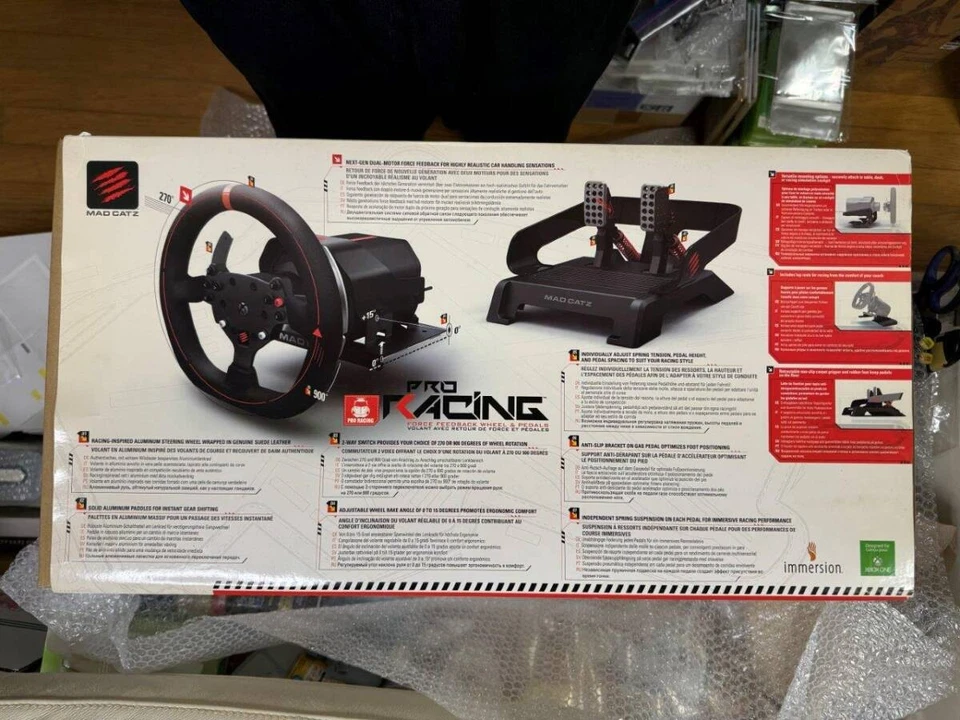 XBOX ONE Mad Catz Pro Racing Wheel & Pedals MCX-RW-MC-PRO New Japan - Image 4 of 4