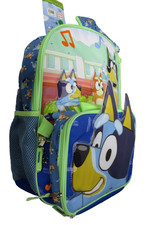 Bluey Backpack And Detachable Lunchbox 15" Adjustable Straps Kids Youth