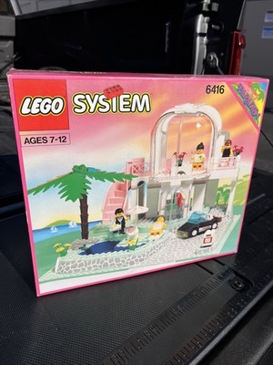 LEGO SYSTEM 6416 POOLSIDE PARADISE 100% COMPLETE BOX INSTRUCTIONS AND POSTER
