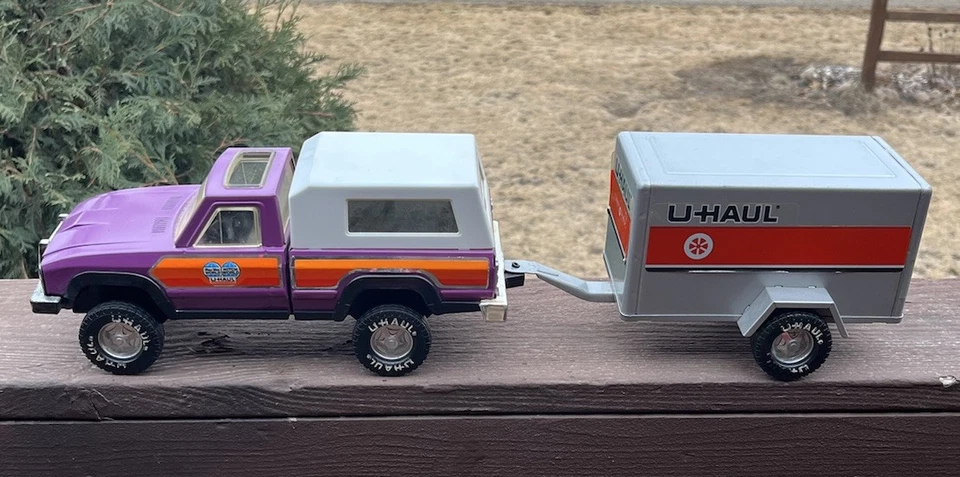 HTF 1970'S NYLINT U-HAUL PURPLE PICKUP W/ TRAILER SET ***NICE*** - Image 2 of 4