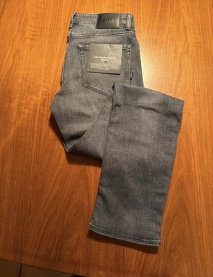HUGO BOSS Jeans, Mod. Maine3, Gr. 31/34, Regular Fit, Stretch, Grau