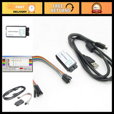 USB Logic Analyzer 8 Channel 24MHz with EMI Ferrite Ring Cable - UART IIC SPI De