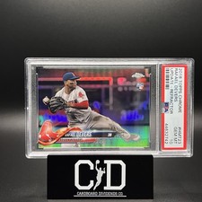 Rafael Devers 2018 Topps Chrome Update RC Rookie Refractor /250 SP PSA 10 Giants