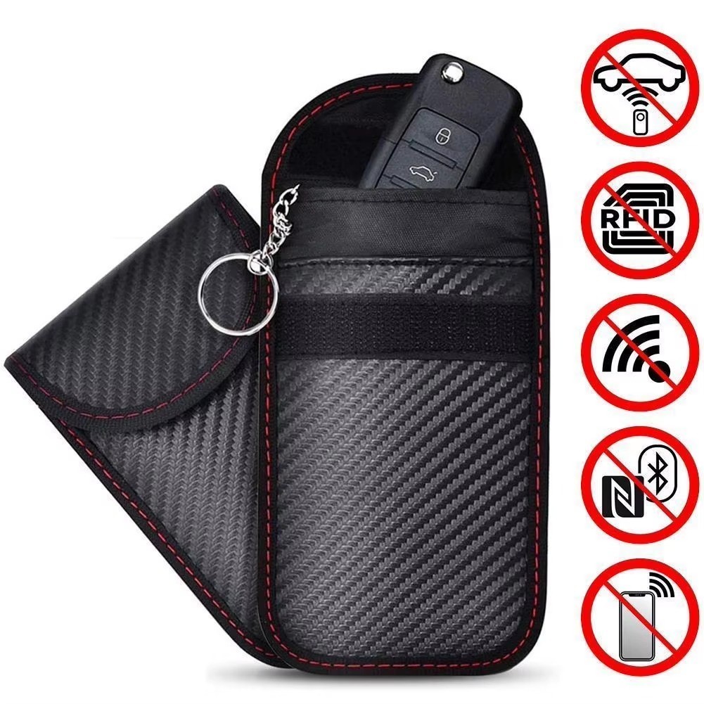 2-Pack RFID Key Signal Blocker Pouches – Faraday Cage For Car Key Fobs