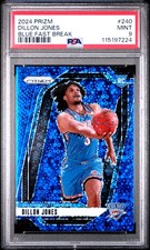 2024 PANINI PRIZM BLUE FAST BREAK #240 DILLON JONES 137/150 PSA 9