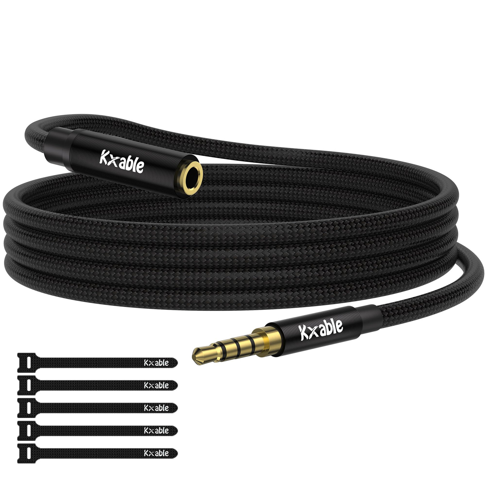 20FT 3.5mm TRRS Headphone Extension Cable - Male to Female Audio Extender