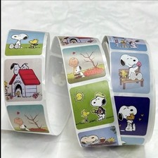 40 PCs Square 1  Peanuts Snoopy Stickers Grea...