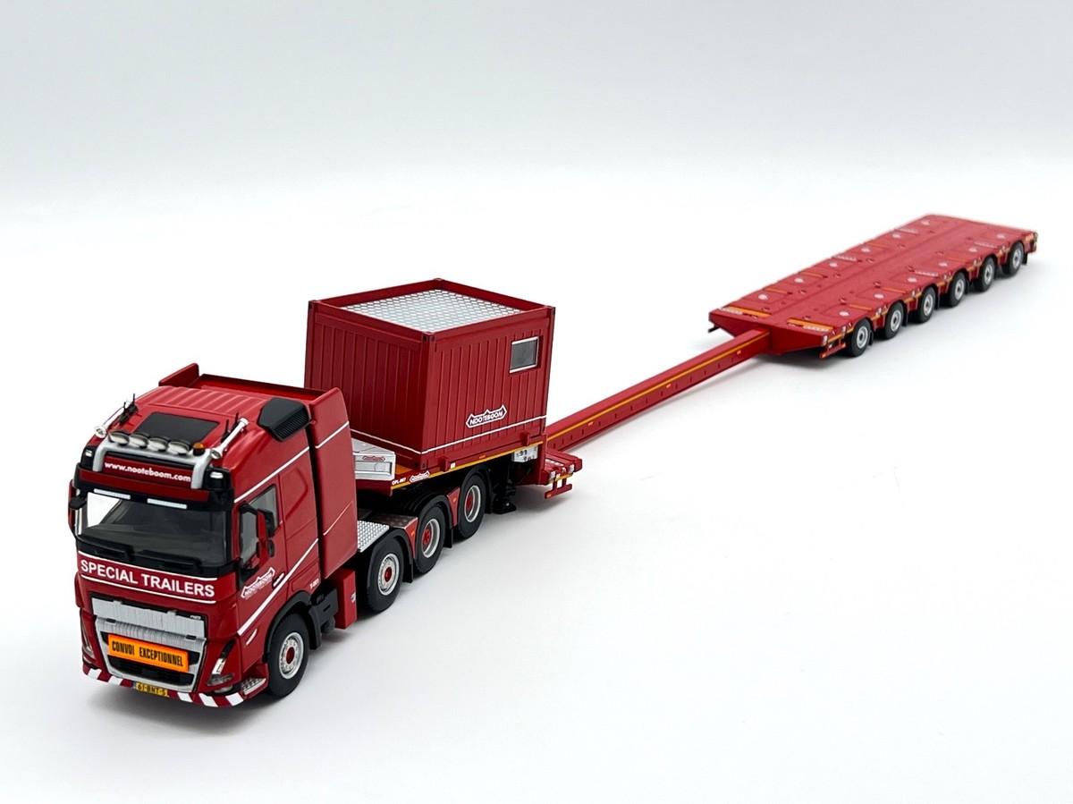 Volvo FH5 8x4 lowloader trailer+10ft container 