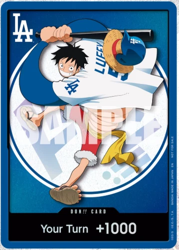 2026 Dodgers x One Piece Night Promo Card Monkey D Luffy SGA Presale Ships 7/3