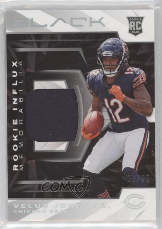 Velus Jones Jr. Panini Black Rookie Influx Memorabilia #RIMVJO Silver